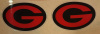 Gainesville Red Elephants HS (GA) Black Oval Red G